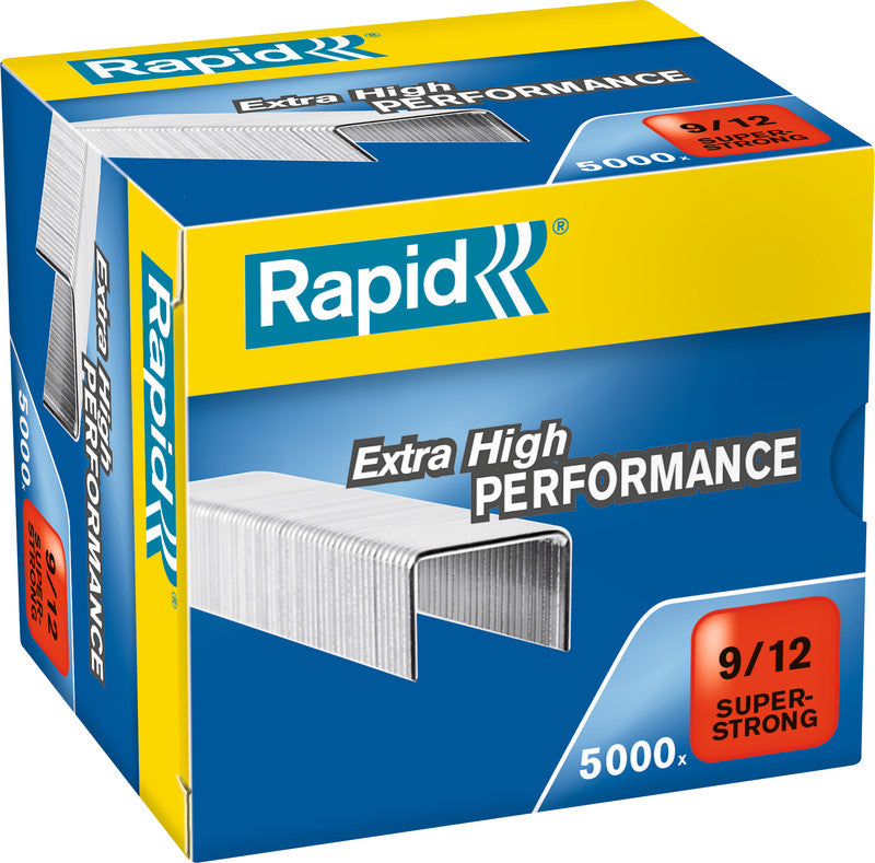 Rapid Heftklammern – für Rapid HD9, HD49, HD70 und andere – 12 mm – Metall, silber – 5000 Stück
