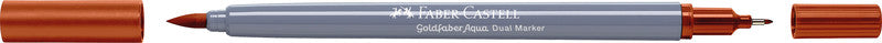 Faber-Castell Brush Pen Goldfaber Aqua – Feinspitze 0,6 mm, Pinselspitze – burnt ochre – wasservermalbar