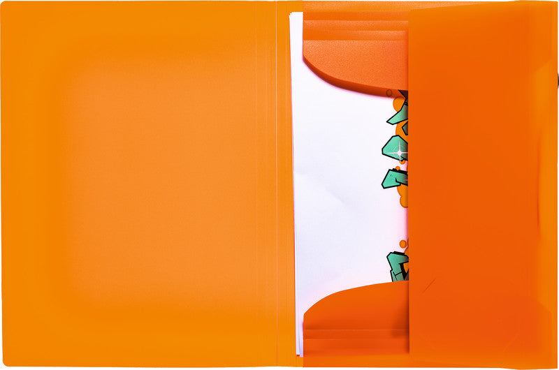 HERMA Sammelmappe, für A4, Kunststoff, orange, mit Gummizug