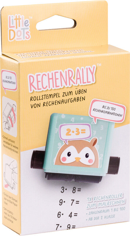 Little Dots – Eule Rollstempel – Rechenrally, Abdruckhöhe 25 mm
