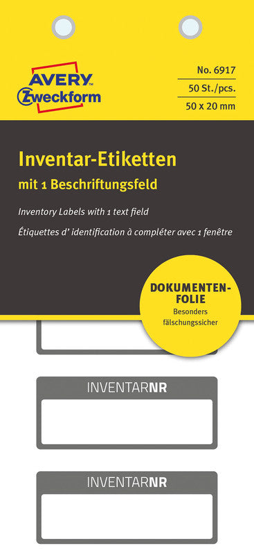 Avery Schuletiketten – 50×20 mm, Abgerundete Ecken, 50 Stk, 10 Bogen, Permanent Haftend, Abziehsicher