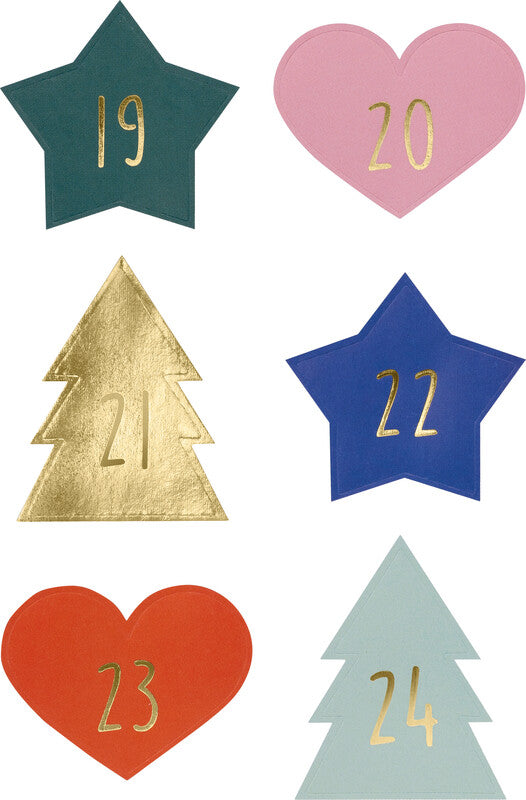 Folia Schmucketiketten, Jolly Mix – 90 × 140 mm – sortiert – 24 Stk.