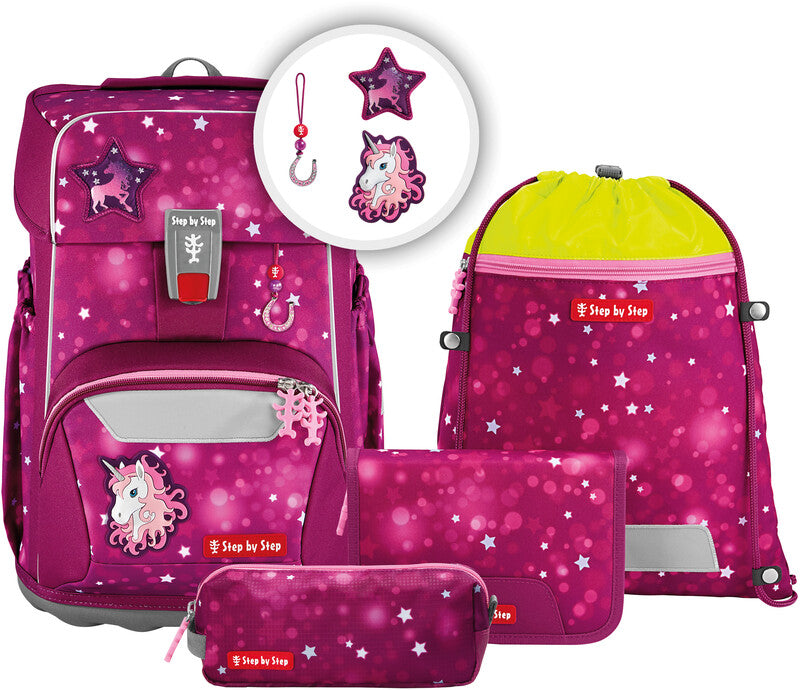 Step by Step Schulrucksack-Set Giant – 5-teilig – Sweet Unicorn Nuala
