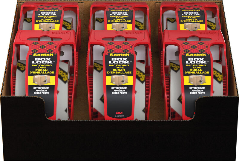 Scotch Verpackungsband Box Lock Extreme Grip – 48 mm × 20,3 m, transparent, stark