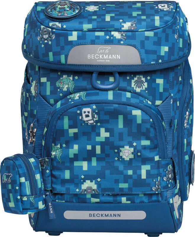 Beckmann Plus Air – Schulrucksack, Spider Escape, 20 l, 28×40,5×23 cm, mit Wendetasche
