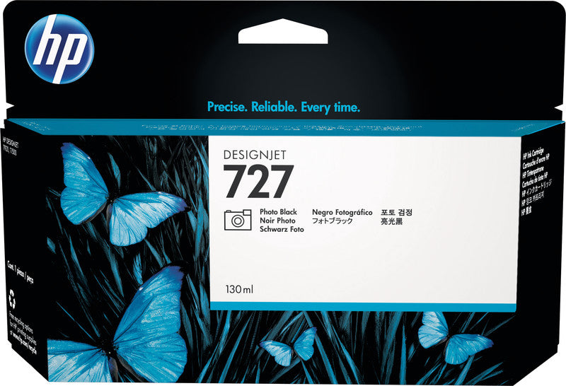 HP Tintenpatrone 727, Schwarz, 130 ml – für Tintenstrahldrucker, Multifunktionsgeräte