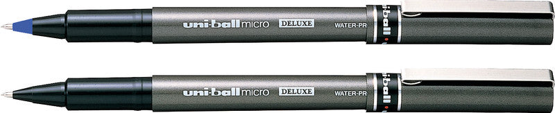 Uni-Ball micro Deluxe – Tintenroller, wasserfest, mit Kappe, 0,3 mm, rot