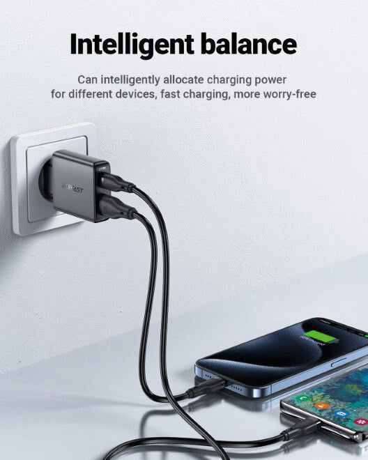 Acefast A69 Ladegerät – 30 W, 1× USB-C + 1× USB-A