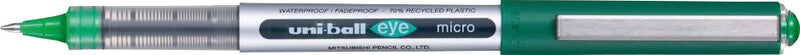 Uni-Ball eye micro ECO – Tintenroller, dokumentenecht, mit Kappe, 0,2 mm, grün