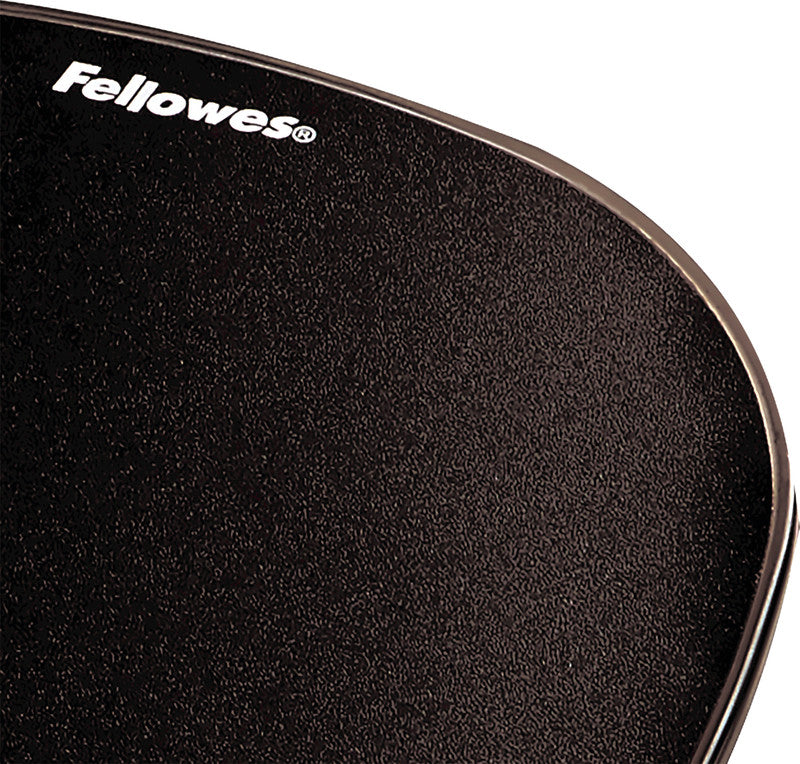 Fellowes Mausmatte mit Handgelenkauflage – Crystals – Gel, abwaschbar – 230×202×15 mm – schwarz