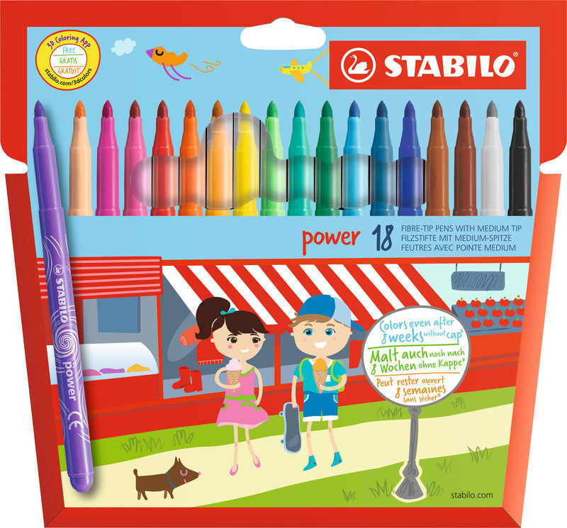 STABILO Filzstifte, Strichbreite 2 mm, 18 Farben