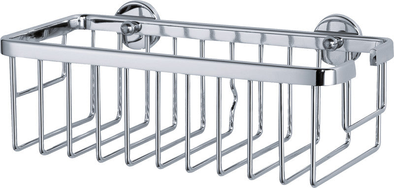 TESA Aluxx Duschablage – Klebemontage – 25 × 9,2 × 12,5 cm – Chrom – Aluminium