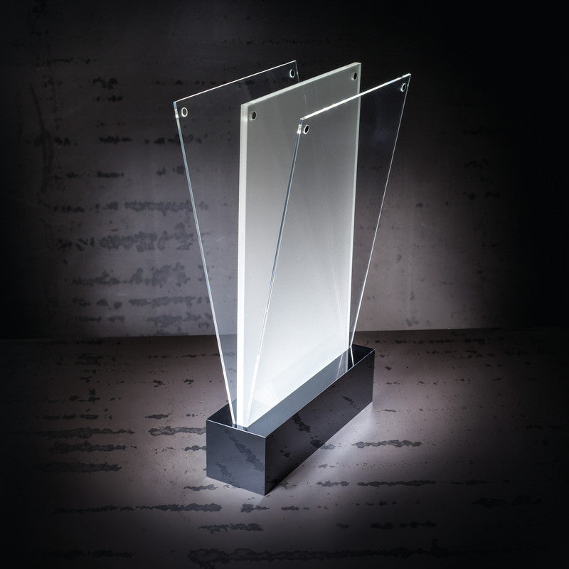 Sigel Tischaufsteller – 159 × 254 mm, transparent, Kunststoff, wiederablösbar
