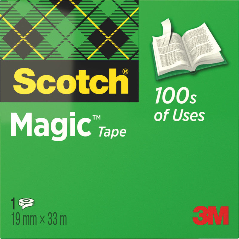 Scotch Büro-Klebeband Magic 810 – matt, beschriftbar, 19 mm × 33 m, transparent