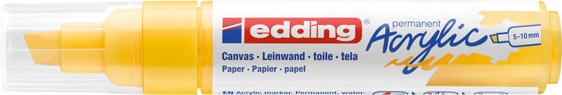 Edding Acrylmarker für Leinwand, Holz, Terrakotta – Verkehrsgelb