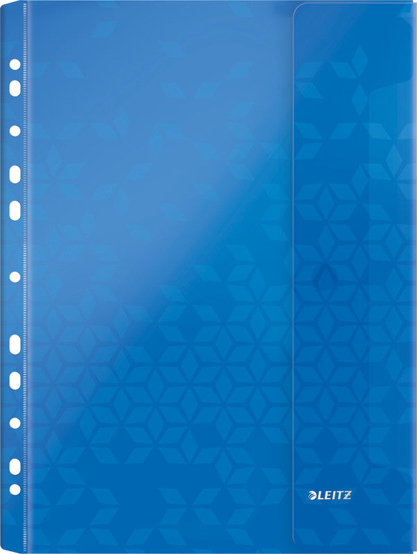 Leitz WOW A4 Prospekthülle, Eurolochung, 200 µm, Seitenklappe, Klettverschluss, 40 Blatt, assortiert – 6 Stück