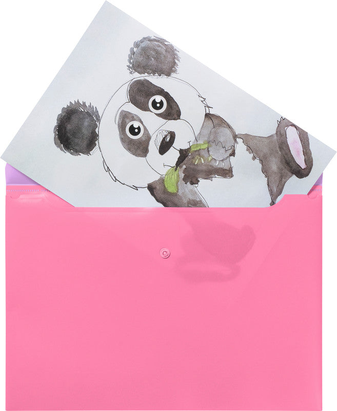 Kolma Sammelmappe, für A4, Kunststoff, pink/violett, mit Druckknopfverschluss