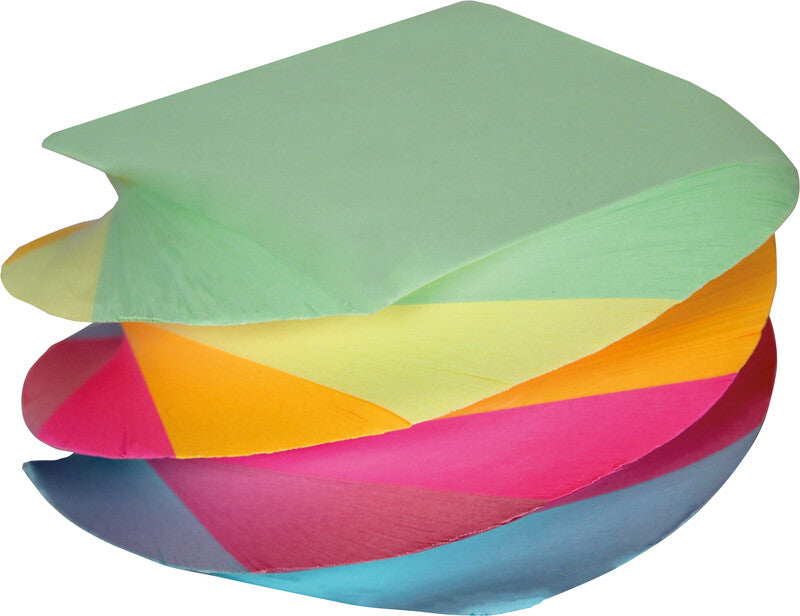 Metzger & Mendle Abreissblock, 86 × 86 mm, Spiralbindung, 600 Blatt – mehrfarbig
