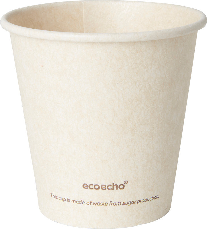 Duni Trinkbecher Bagasse (PLA-beschichtet) – 180 ml, beige, 50 Stück