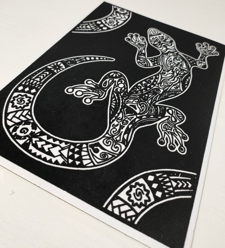 Tataruga Gecko Malkarton, Karton, 21 × 29,7 cm, schwarz