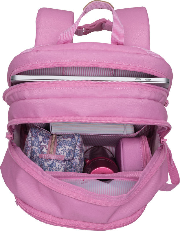 Beckmann Urban Midi Rucksack – Pink – 29 × 44 × 21 cm – Recycelte Materialien