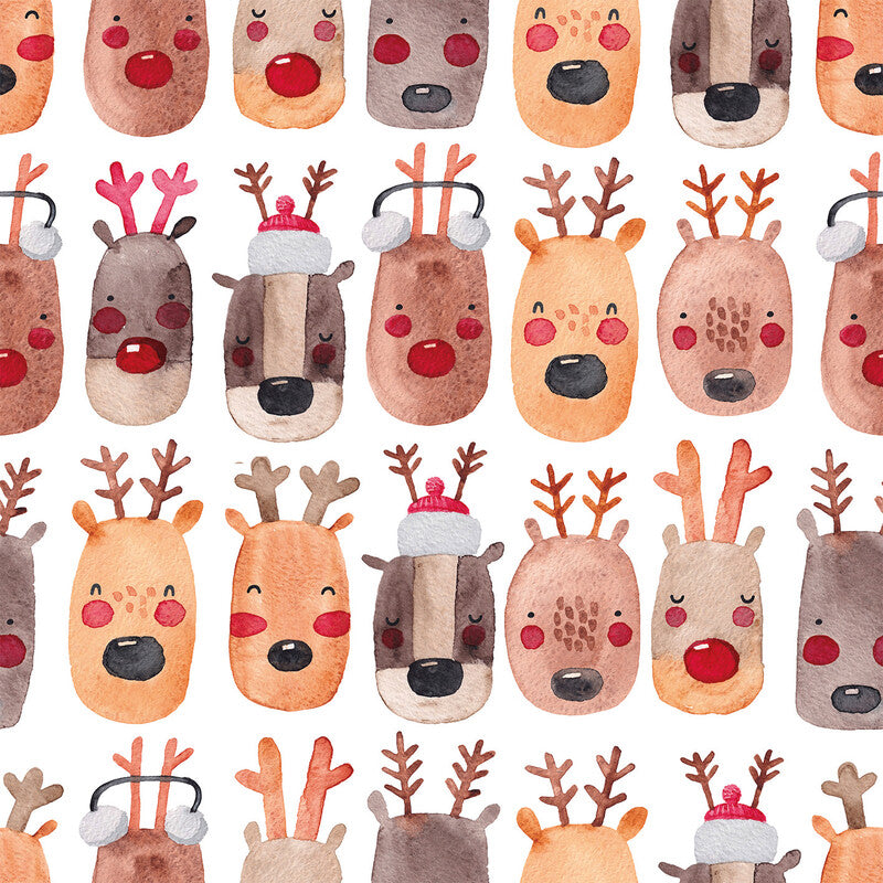 Fasana Servietten Funny Winter Deers – 24 × 24 cm – 3-lagig, Tissue – 20 Stk., FSC