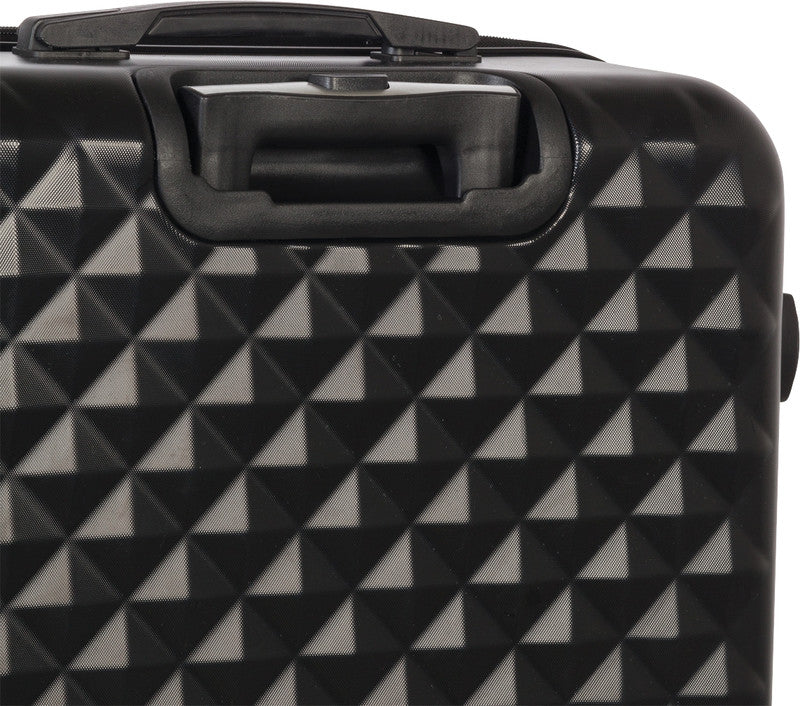 Worldpack Kofferset Diamond 3-teilig – ABS-Hartschale, 4 Doppelrollen, schwarz