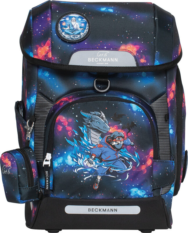 Beckmann Schulrucksack Plus Air – Ninja Elements – 20 l – 28,0×40,5×23,0 cm – recycelte Materialien