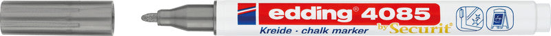 Edding Kreidemarker 4085 – Rund, 1–2 mm – Silber – für Fenster, Glas, Tafeln + weitere