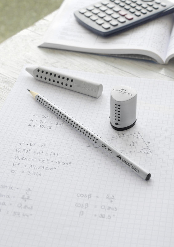 Faber-Castell Grip 2001 Bleistift, Dreikant B Mine Ø 2 mm grau