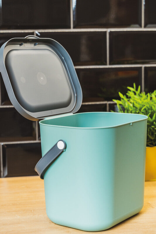 Rotho Recyclingbox Albula – 6 l – Kunststoff, rechteckig – Mistelgrün