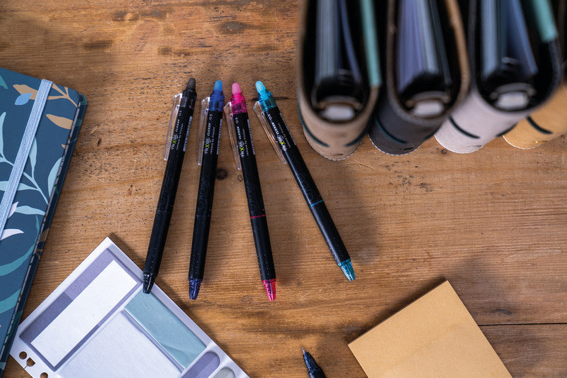 Pilot FriXion Point Clicker Gelschreiber – schwarz, 0,25 mm, radierbar, Druck, nachfüllbar