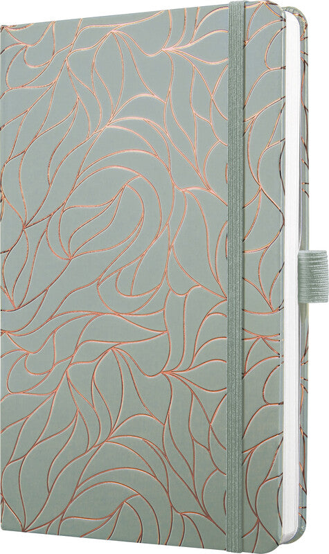 Sigel JOLIE Agenda – 1 Woche/2 Seiten, gebunden, A5, 2027, Twilight Green, FSC