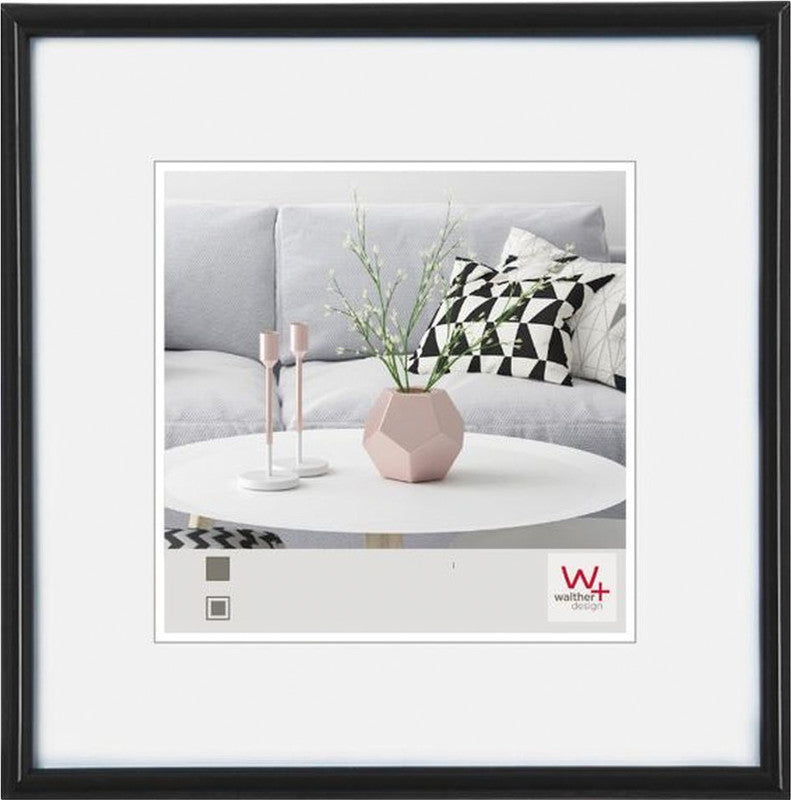 Walther Design Wechselrahmen Galeria, Kunststoff, Schwarz, 40 × 40 cm – eco:plus, recyclingfähig