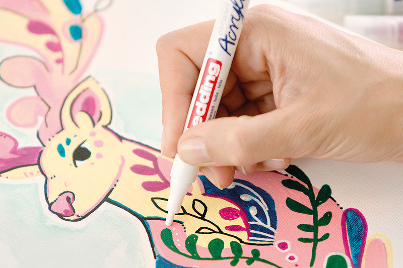 Edding Acrylmarker – Verkehrsweiss, 1er