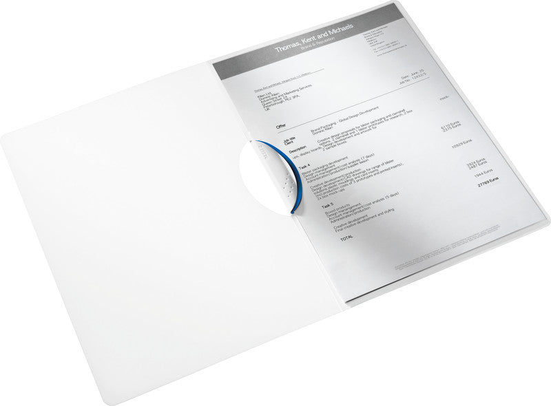 Leitz WOW ColorClip Klemmhefter für A4, Polypropylen (PP), Blau – bis 30 Blatt