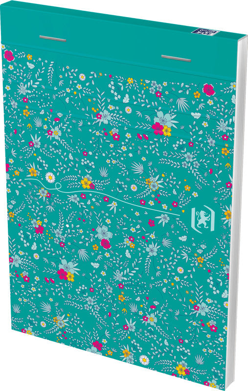 Oxford Notizblock A6, liniert, 6 mm, Klammerheftung, 80 Blatt, perforiert, 90 g/m² – mehrfarbig