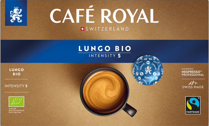 Café Royal Lungo Kaffeepads – für Nespresso Professional – Intensität 5 – Bio – 50 Pads