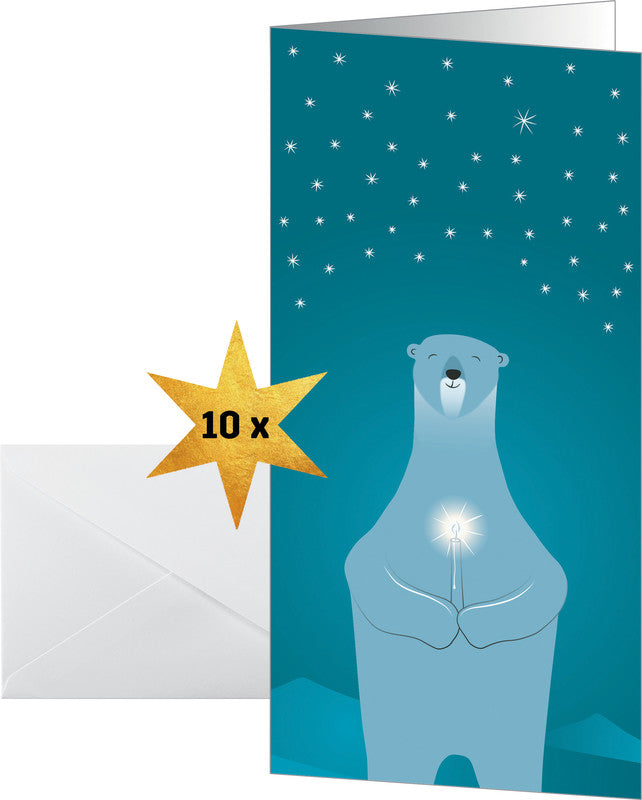 Sigel Weihnachtsgrusskarte – 220 × 110 mm – mit Umschlägen, für Inkjet/Laser/Kopierer
