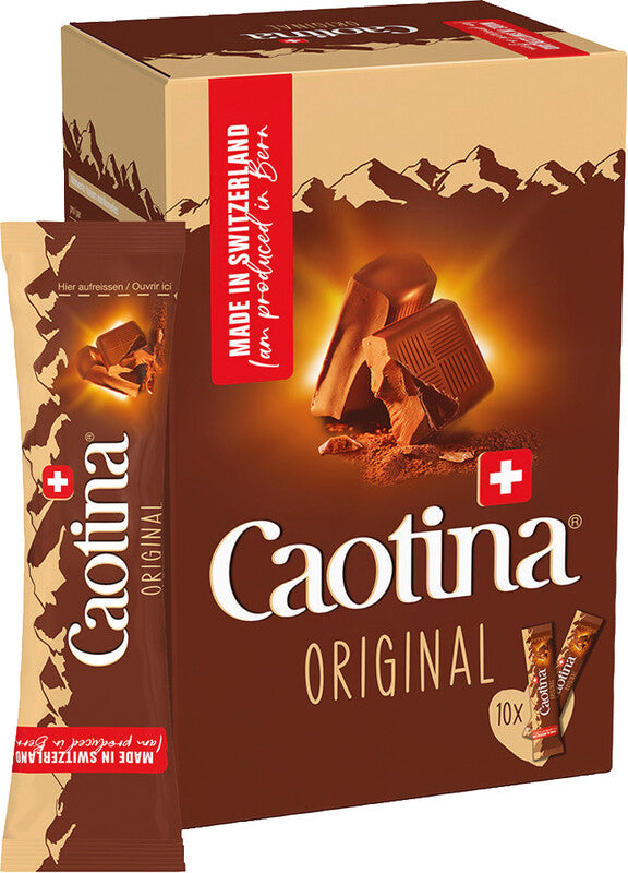 Caotina Kakaopulver Schokolade – 150 g (10 Sticks à 15 g)