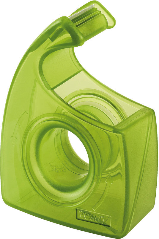 tesa Handabroller Easy Cut ecoLogo – für Rollenbreite bis 19 mm, für Bandlänge bis 33 m, Metallmesser
