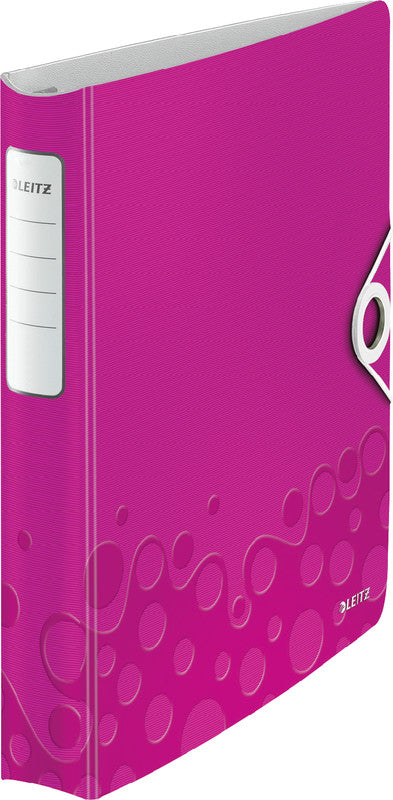 Leitz Ringbuch Active WOW SoftClick – A4 Hochformat – 4-Ring Bügelmechanik, Ø 30 mm, Rücken 52 mm – Pink, Kunststoff