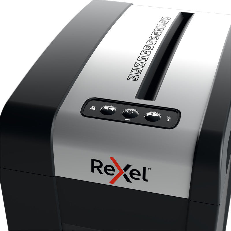Rexel Secure MC6-SL Slimline – Aktenvernichter, DIN P-5, Mikroschnitt 2 × 15 mm, 6 Blatt, 18 l, A4