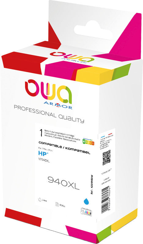 Owa Tintenpatrone 940XL, cyan, 24 ml, kompatibel