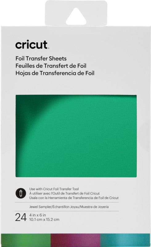 Cricut Transferfolie – 24 Stück – Aqua – 101 × 152 mm – für Cricut Joy Schneideplotter