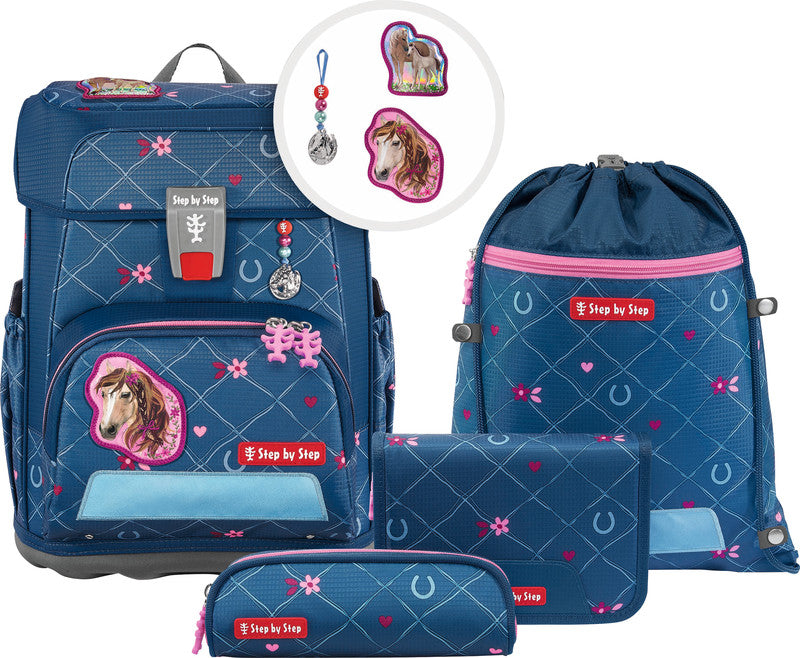Step by Step Schulrucksack-Set Cloud – 5-teilig – Horse Lima – Recycelte Materialien