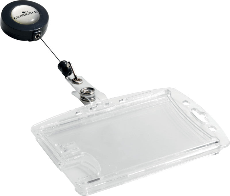 Durable Hartbox – 87 × 54 mm, transparent, für 2 Ausweise, 10er-Pack