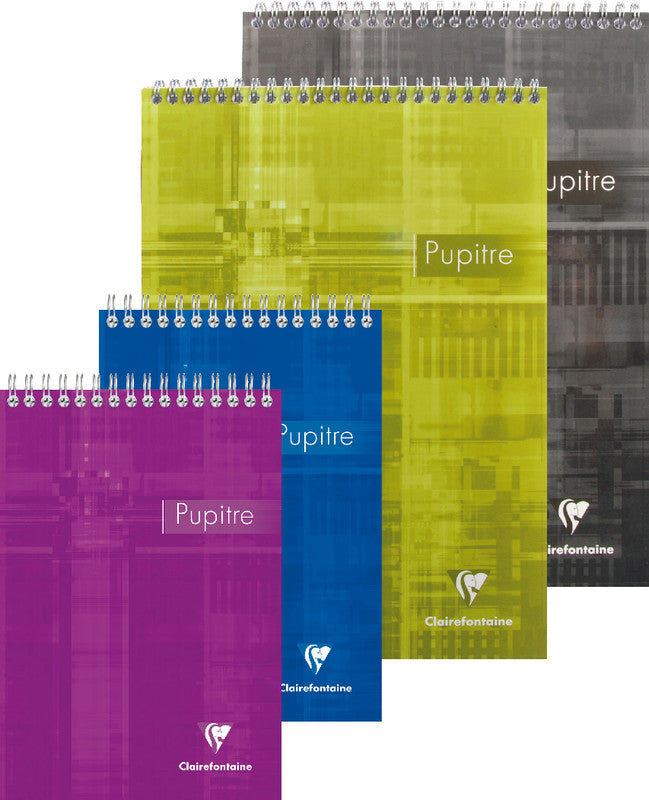 Clairefontaine Spiralblock A5, kariert 5 mm, Spiralbindung, Karton, 80 Blatt, 90 g/m² – farbig sortiert