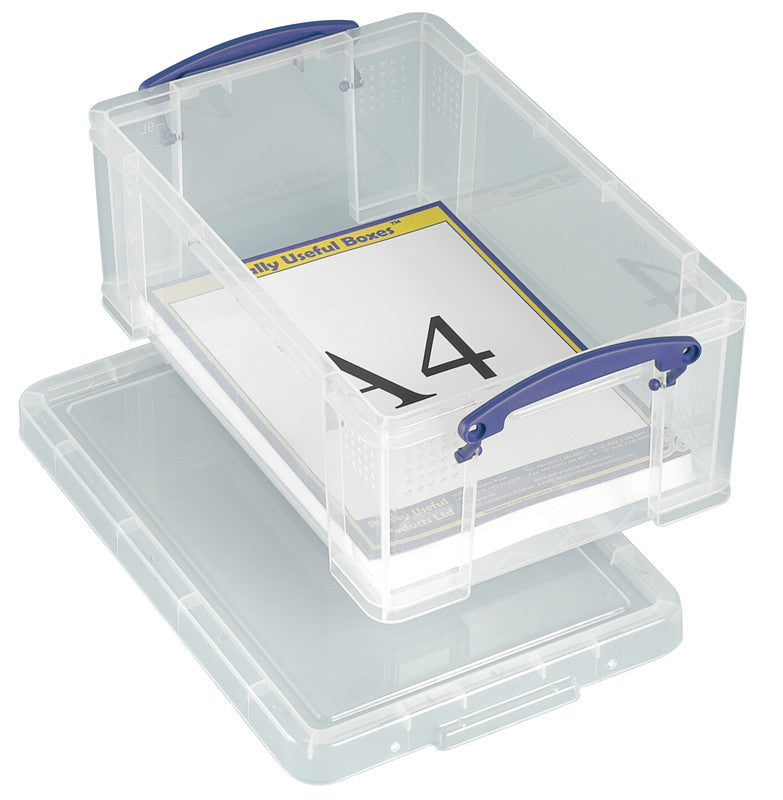 Really Useful Boxes Ordnungsbox – Kunststoff, transparent, 25,5 × 15,5 × 39,5 cm