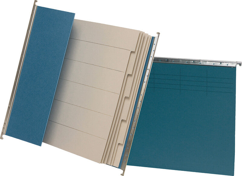 Biella Hängeordner für A4 – Karton, Blau, 320 × 250 mm, mit Vordruck